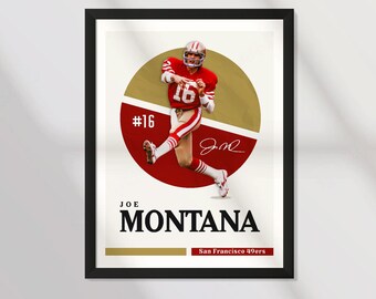 Sport Design - Joe Montana, 49ers de San Francisco, Poster