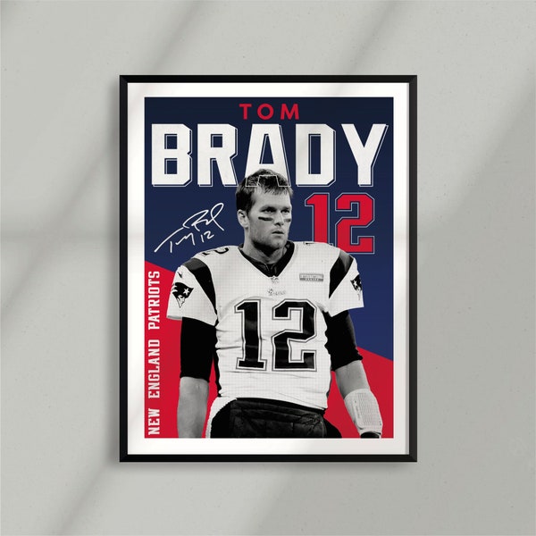 Sport Design - Tom Brady, New England Patriots - Poster