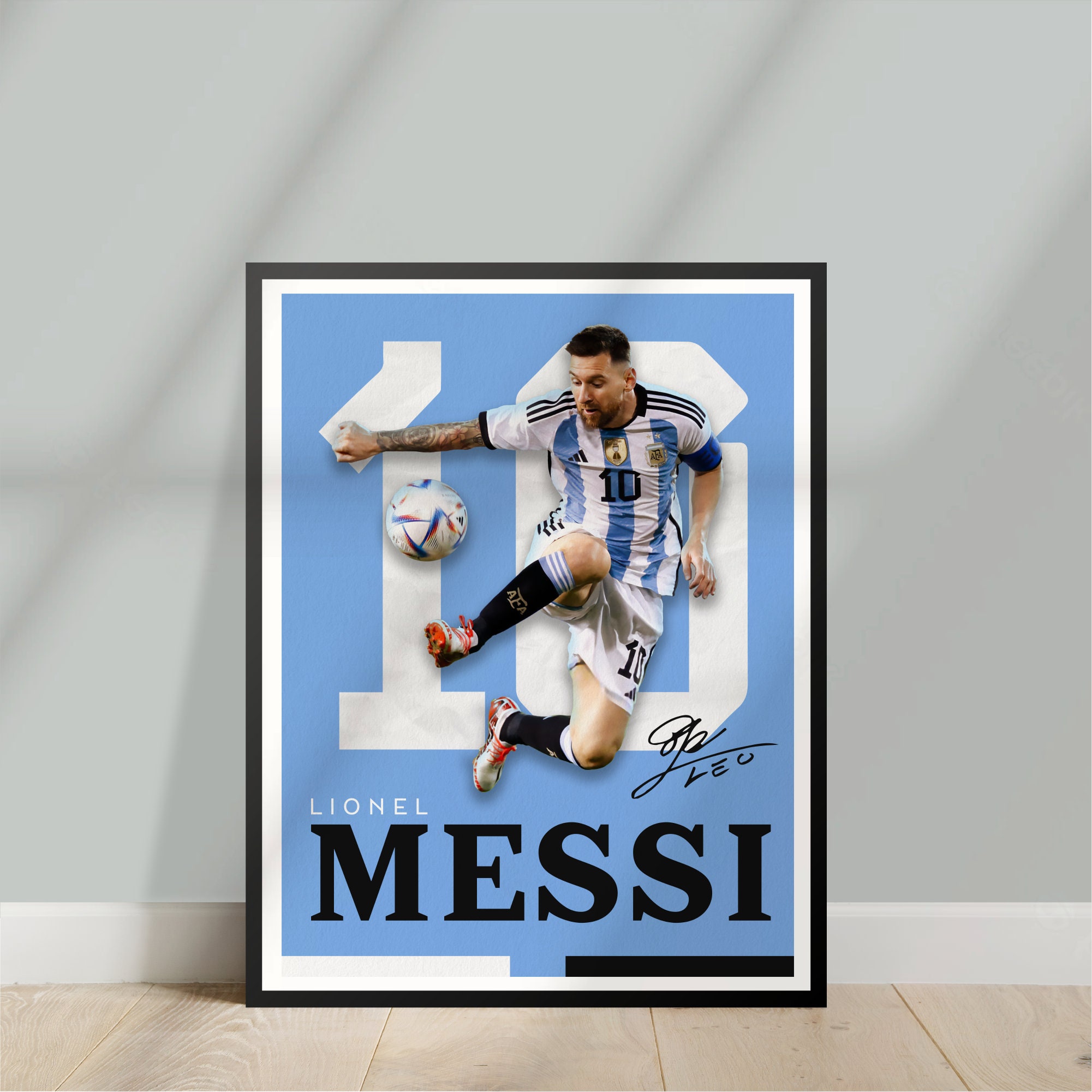 Lionel Messi Argentine Footballeur Réimpression Photo