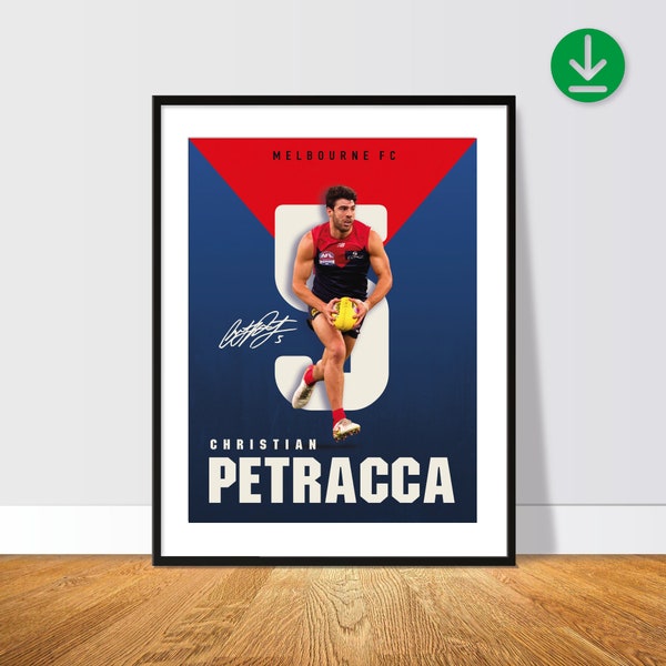 Sport Design - Christian Petracca, Melbourne FC Demons, Australian Football - Poster - Print - Digital