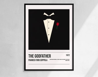 The Godfather - Movie Poster Minimalist Print Art - Coppola