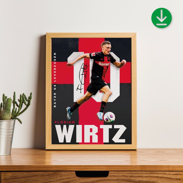 Sport Design - Florian Wirtz - Bayer 04 Leverkusen - Deutschland - Art Print - Man Cave - Digital Print