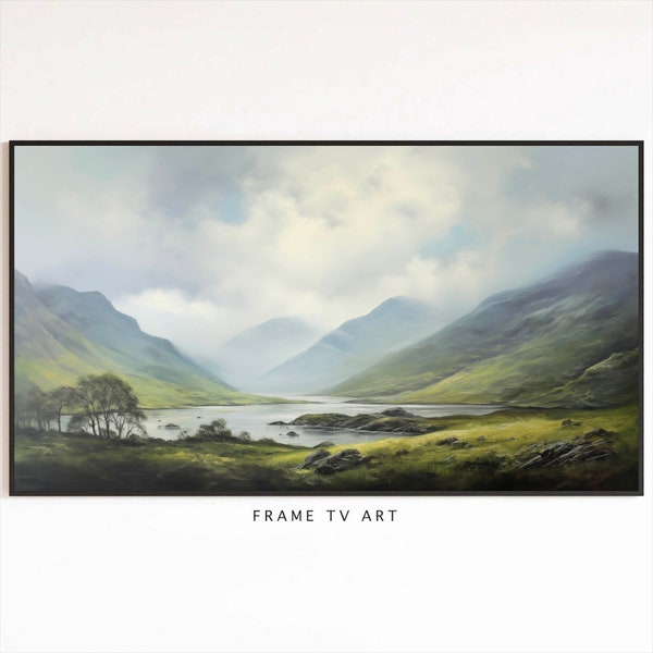 Irish Oil Painting | Samsung Frame TV Art | Ireland Landscape | Modern Frame TV | Digital Download | Instant Download | St Patrick's Day