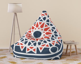 Housse de pouf poire, motifs décoratifs, housse de pouf groovy pour adultes et adolescents, housse de chaise longue pour salle de jeux, salon, décoration d'intérieur