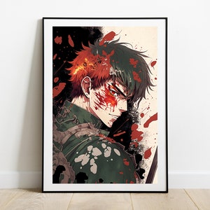 Demon Slayer anime poster instant digital download makes a great gift for him or her | Resize high quality image to print on merch | DS_20