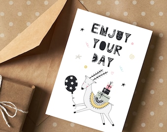 Cartão de aniversário para impressão, cartão de aniversário infantil, cartões fofos, cartões de aniversário digitais, cartões de aniversário para impressão, feliz aniversário, cartões de animais fofos