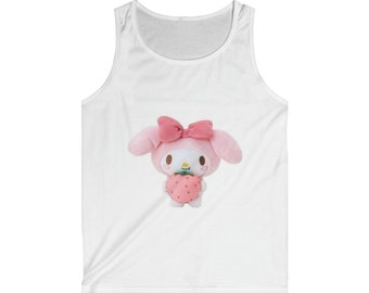 Cute Kawaii Pink Bunny UNISEX Softstyle Tank Top