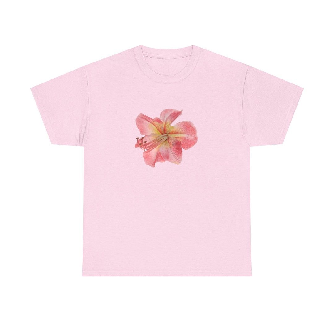 Pink Hibiscus Floral T-Shirt – Soft Cotton Blend main image 0