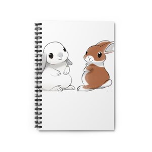 Niedliches Häschen-Spiralnotizbuch - Perfekt für die Schule, Journaling oder Skizzieren, ideal für Ostern, Kaninchenliebhaber, Studenten, Geschenkidee