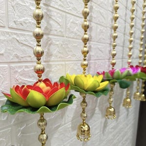 10  Decorative Hangings  For Home Decor on   Diwali /  house warming Decoration/ Toran / Lotus Hangings / Bandanwar/ Ganpati Decoration
