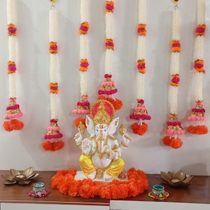 10 Backdrops for Ganpati pooja / Deepawali Decoration/ Temple Decoration/ Diwali Pooja Decor/ Haldi mehndi Backdrops/ Wall Hangings/ Wedding