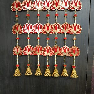 Set of 7 Lotus wall hanging for festival like dilwali or ganpati, housewarming/ backrops for decoration /Indian festival decoration
