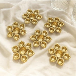 Photophores en métal ou diya pour Diwali ou Navratri pooja décoration d&#39;intérieur/cadeaux indiens/décoration esthétique/bougeoir