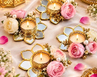 100 Diwali theelichthouders of diya's voor Diwali of Navratri pooja, woondecoratie/ Indiase bedankjes/ decoratieve kaarsenhouder