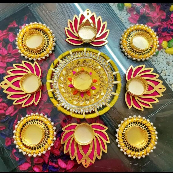 Kundan Rangoli - Etsy