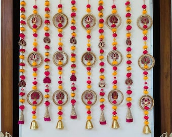 10 Decorative Wall Hangings For  Indian Festival Diwali Home Decor, Pooja Door Hanging, Wedding Backdrop Decoration, Housewarming Decor