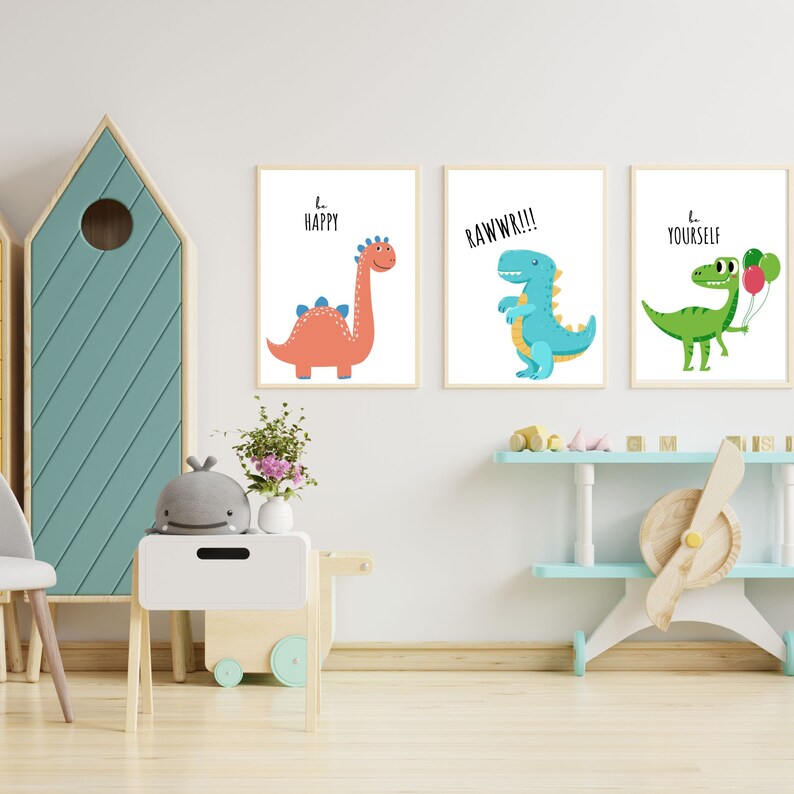 Dino Poster zum Ausdrucken Dino Kinderzimmer Poster DIN A4 - Etsy.de