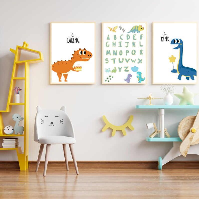 Dino Poster zum Ausdrucken Dino Kinderzimmer Poster DIN A4 - Etsy.de