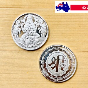 999 Pure Silver Lakshmi / Laxmi Ji Twenty Gram Coin - 20-gram Diwali coin