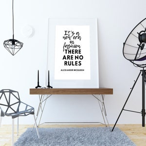 Alexander Mcqueen Quote Fashion Print Wall Art INSTANT DOWNLOAD, Fashion Quotes, Fashion Designer Quotes, Wall Art, Printable Art