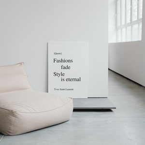 Yves Saint Laurent Fashion Print Wandkunst INSTANT DOWNLOAD, Mode Zitate, Modedesigner Zitate, Wandkunst, druckbare Kunst