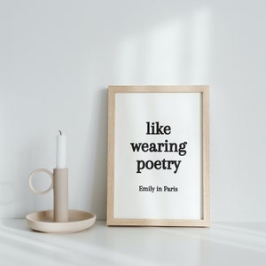 Emily in Paris Quote Fashion Print Wall Art INSTANT DOWNLOAD, Fashion Quotes, Fashion Designer Quotes, Wall Art, Printable Art