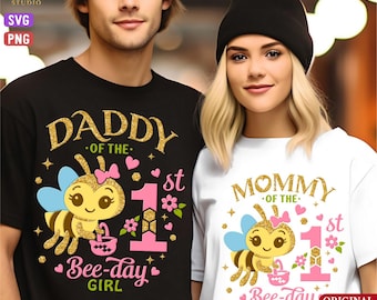 Bee Family Birthday Svg Png, Bee Birthday Girl Svg, Bee Family Shirt Png, Bee Mom, Bee Family Bundle, 1st Bee Birthday, 1st Birthday Bee Day