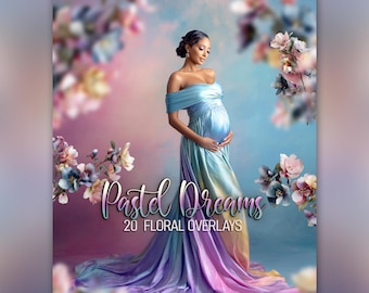 Pastel Stems Floral Overlays