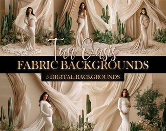 Tan Oasis Fabric Background Digital Background