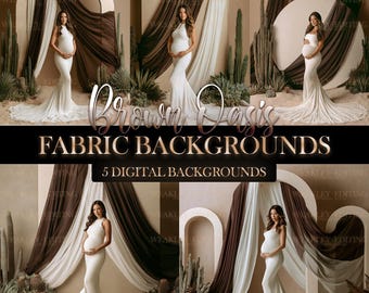 Brown Oasis Fabric Background Digital Background