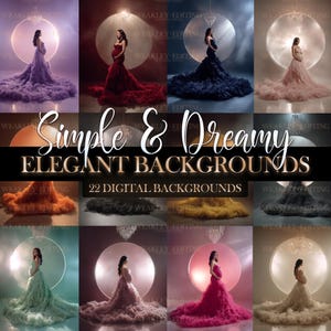 Simple and Dreamy Elegant Backgrounds with Belly Digital Background