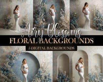 Airy Blossoms Floral Backgrounds Digital Background