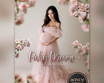 Pinky Dreams Floral Overlays
