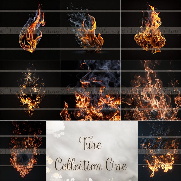 Fire Overlay, Digital Overlay, Flame Overlay, Collection 1