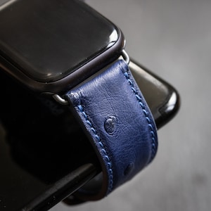 Genuine ostrich leather Apple Watch strap Made in Germany