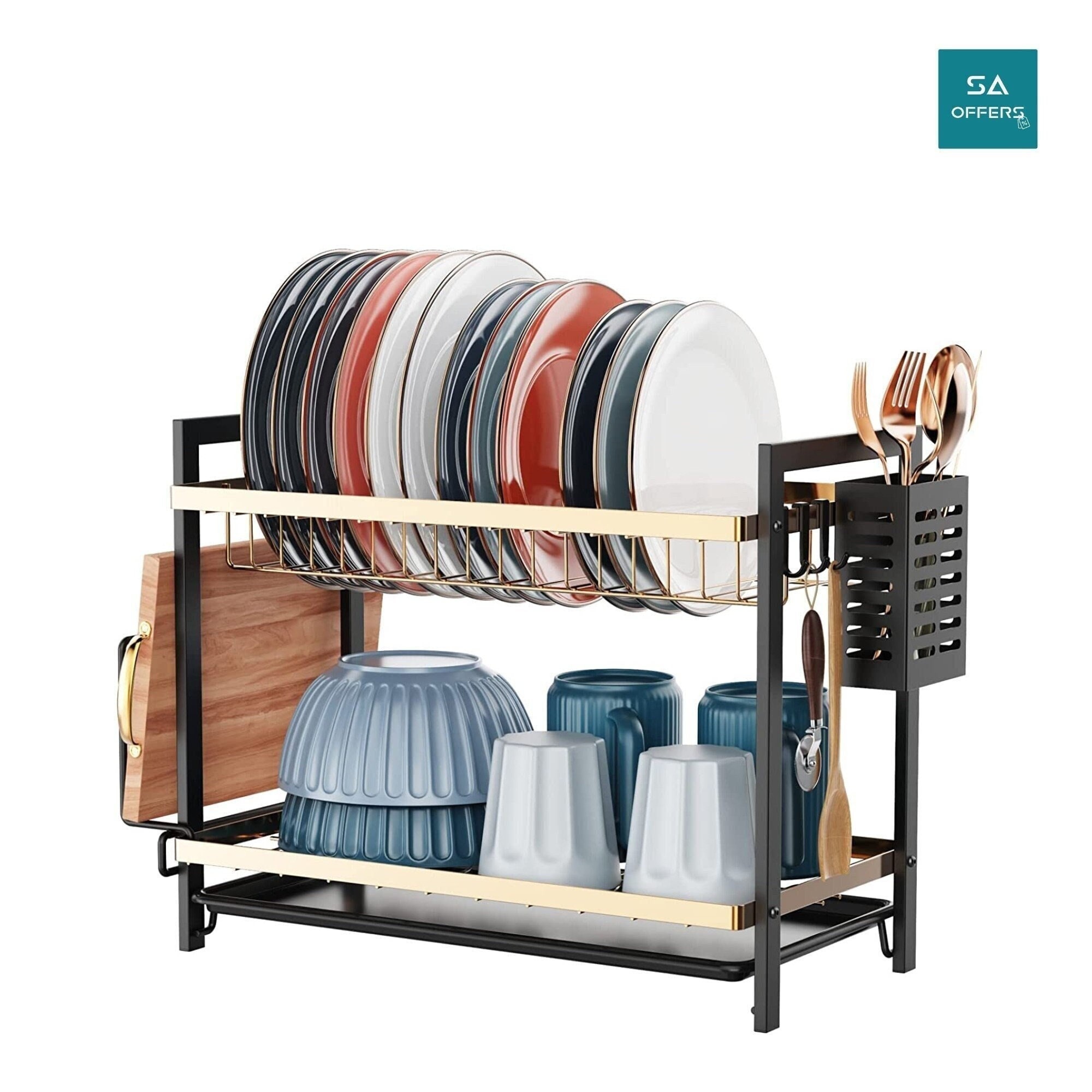 2 Tier Dish Drying Rack Double Decker Dish Rack Sink Etsy