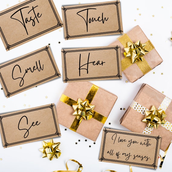 Buy Printable 5 Senses Gift Tags for Him Gifts for Her Gift for