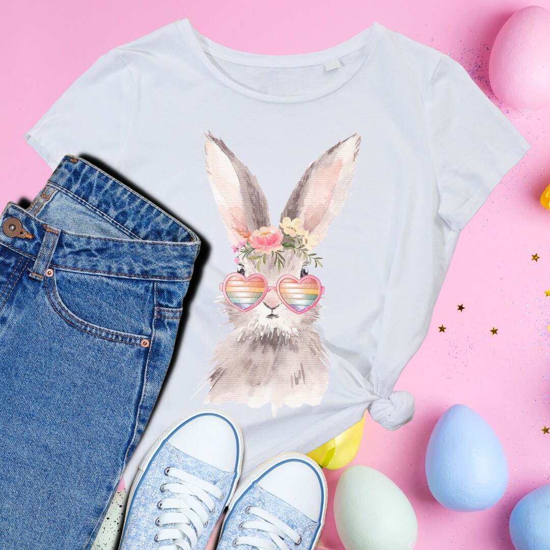 Bunny Shirt for Women Easter Shirt Easter Bunny Shirt Cute - Etsy