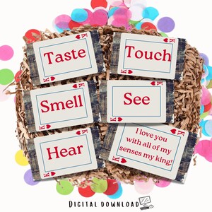 Printable 5 Senses Gift Tags for Him Gifts for Her Gift for Anniversary ...