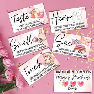 5 Senses Gift Tags, Cards & Ideas Gift for Boyfriend, Girlfriend, Husband  or Wife Valentine's Gift Birthday Gift Anniversary Gift 