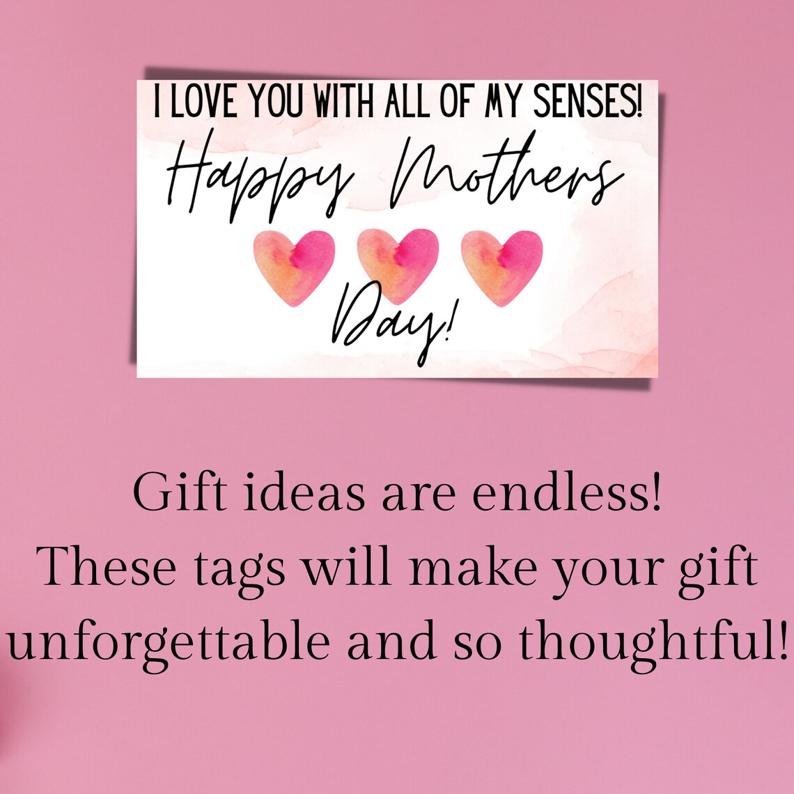 Printable 5 Senses Gift Tags for Mom 5 Senses Mom Tags for Mothers Day ...