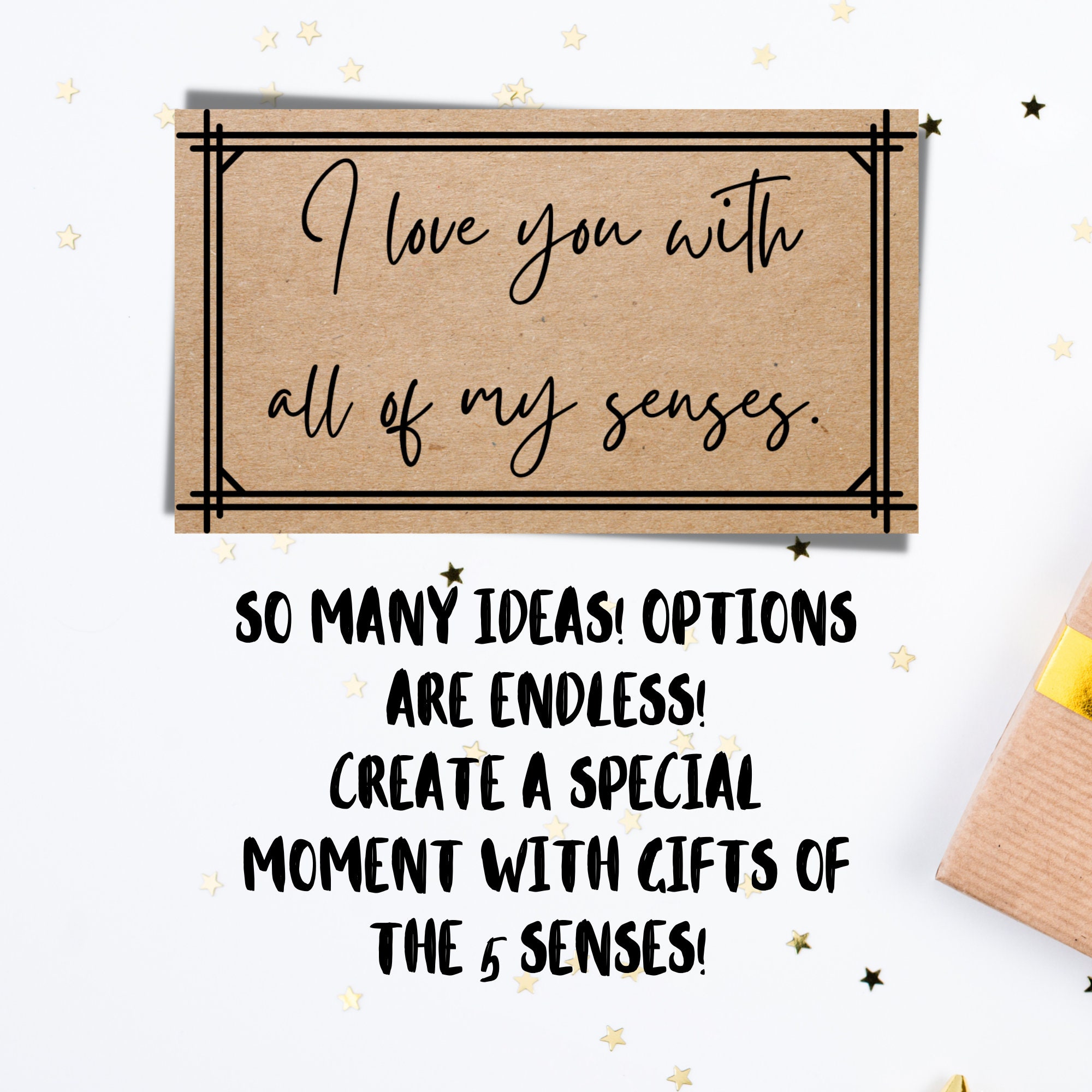 Printable 5 Senses Gift Tags for Birthday 5 Senses Tags for Anniversary ...