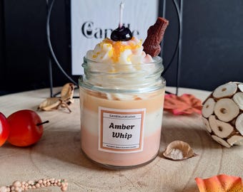 Frosted Pumpkin Soy Candle: Handmade Autumn Dessert Candle | Fall Candles | Dessert Candles | Autumn Season Candles | Pumpkin spice Candle