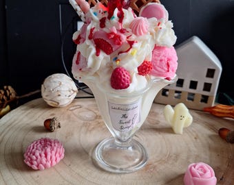 Handmade Ice Cream Sundae Candle: Soy Wax Dessert Candle | Sundae Candles | Ice Cream candles | Scented Candles | Dessert Candles