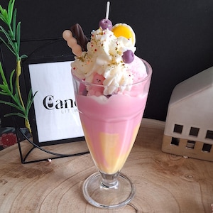 Tropical Milkshake Candle: Soy Wax Dessert Candle, Fruity Scent