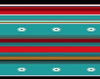 Celebration Stripe Turquoise 52450-2 di Spirit Trail di Whistler Studios per tessuti Windham - taglio da 1 iarda