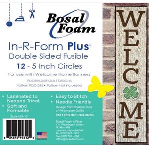 In-R-Form Double Sided Fusible Circles 5&quot; 12 ct. By Bosal Foam