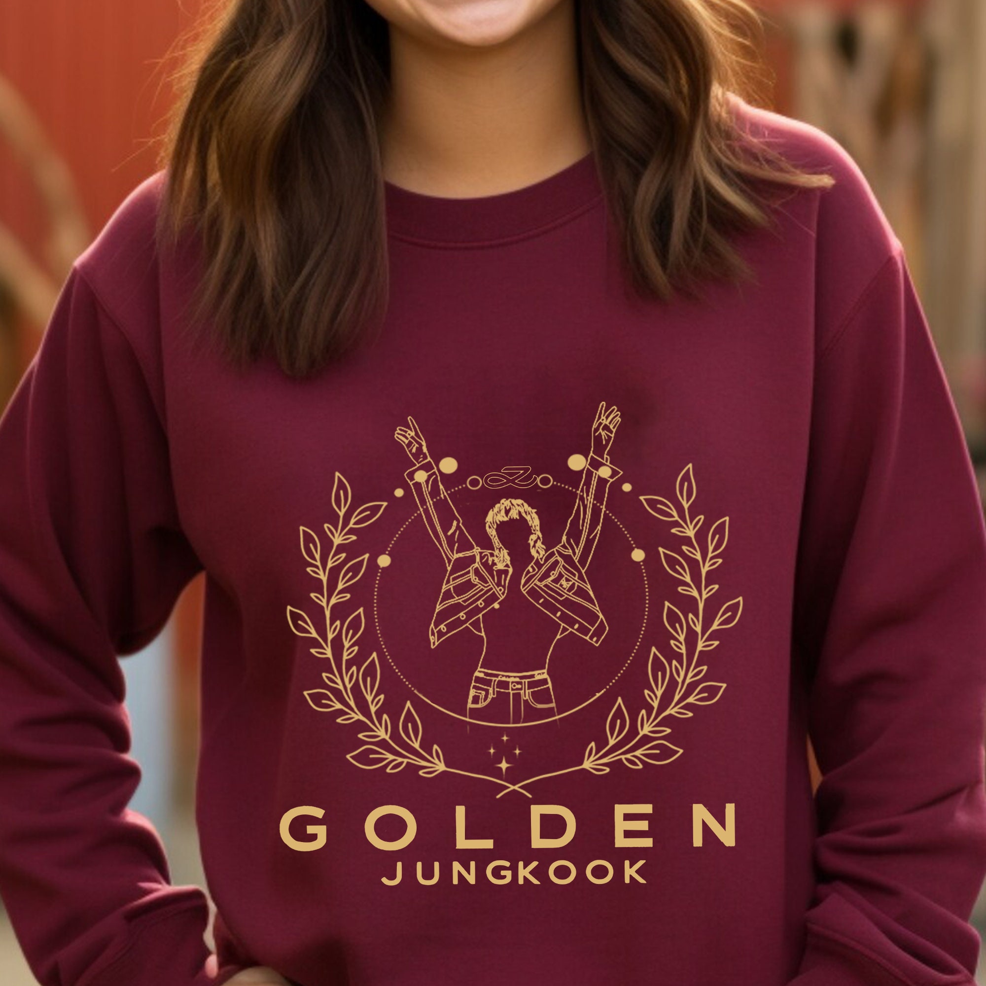 Jungkook Golden Sweatshirt, Jungkook GOLDEN Shirt, Standing Next 