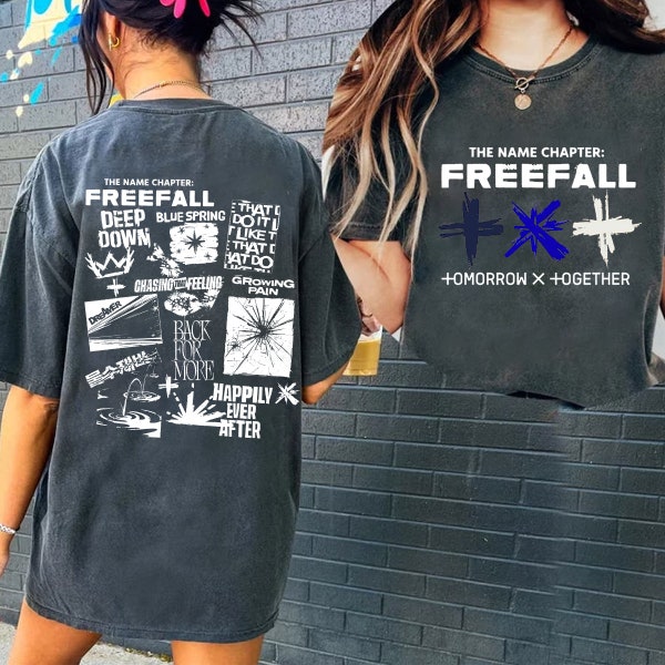 Tx.t The Name Chapter: FreeFall Tracklist Hoodie, TomorrowXTogether Freefall Shirt, TomorrowXTogether Sweatshirt, TomorrowXTogether Kpop Tee