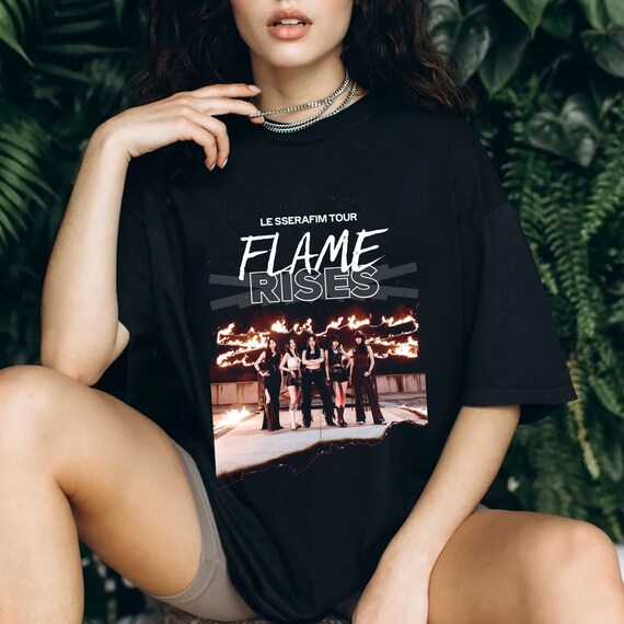 Le Sserafim Flame Rises Tour Tshirt Le Sserafim Kpop Shirt - Etsy